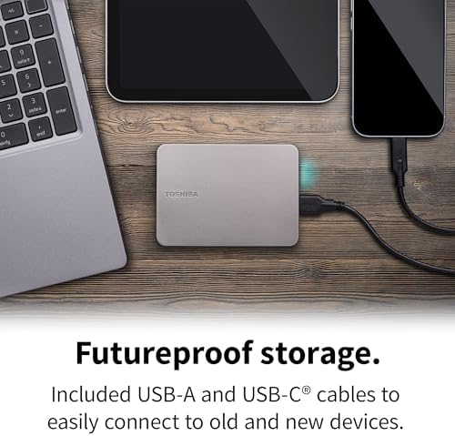Canvio 2.5" 4TB USB 3.2 Gen-1 + Type-C + Type-A (HDTX240ESCCA) Taşınabilir Harici Sabit Disk