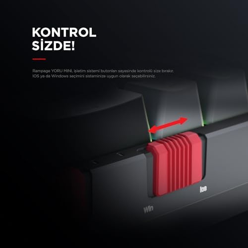 Alternative view of Yoru Mini Type-c Bağlantı RGB Mekanik Gaming Oyuncu Klavyesi Red Switch Q Tr Hot Swap