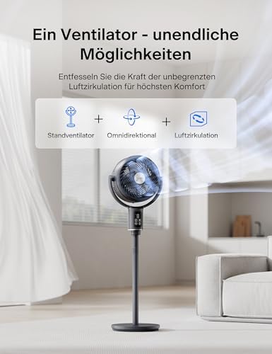 Pelonis Fan, Sessiz Çalışma, Hız Ayarı, Dikey ve Yatay Eksende Salınım (Uzaktan Kumandalı - 2 Eksende Salınım - 20 dB - Ayarlanabilir Yükseklik)