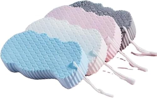 Çok Renkli Banyo Süngeri, Peeling Etkili, 14 cm x 7 cm, Vücut Temizleme ve Masaj Süngeri
