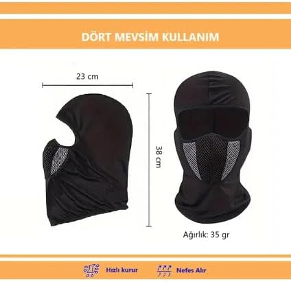 Alternative view of Motorcular Için Yüz Maskesi, Soğuk, Rüzgar Ve Güneşten Yüz Koruyucu