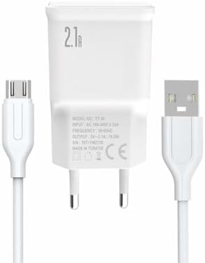 Alternative view of Yetty 2 in 1 Şarj Cihazı +1m Micro Usb Kablo Beyaz YT-30M (Micro) (Türkiye de üretilmiştir)