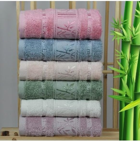 6 Adet Bambu El Havlusu 50x90cm El Yüz Havlu Seti
