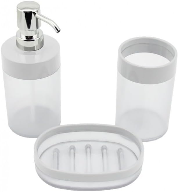 Alternative view of 3 Parça Banyo Seti, Sabunluk ve Fırçalık, Üst Kalite Banyo Aksesuarı