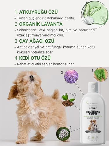 Greenwich HipoAlerjenik Pet Şampuanı, Köpek ve Kedi için, 200 ml