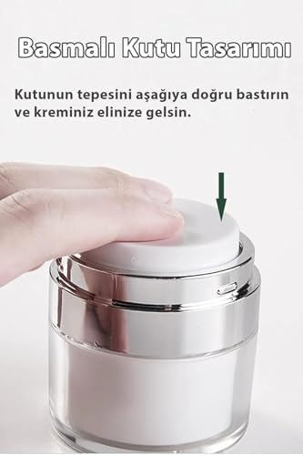 Doldurulabilir Basmalı Şeffaf Cam Krem Kutusu Krem Losyon Sıvı Kabı Pompalı Krem Kutusu Kremlik Organizer