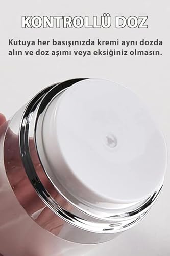 Alternative view of Doldurulabilir Basmalı Şeffaf Cam Krem Kutusu Krem Losyon Sıvı Kabı Pompalı Krem Kutusu Kremlik Organizer