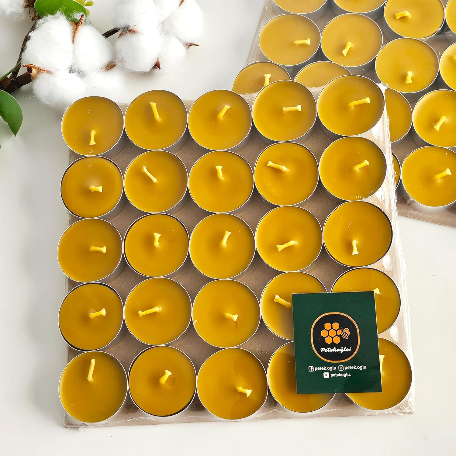 Alternative view of 25 Adet Standart Tealight Mumları, 4+ Saat Yanma Süresi, Kaliteli Fitil, Türk Malı, Küçük ve Şık Mini Mumlar, Düğün ve Doğum Günü Dekorasyonu İçin Romantik Aydınlatma