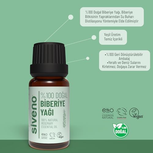 Siveno%100 Doğal Biberiye Uçucu Yağı 10 ml