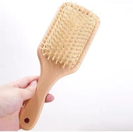 Bambu Uçlu Ahşap Saç Fırçası Doğal ve Antistatik Tarak