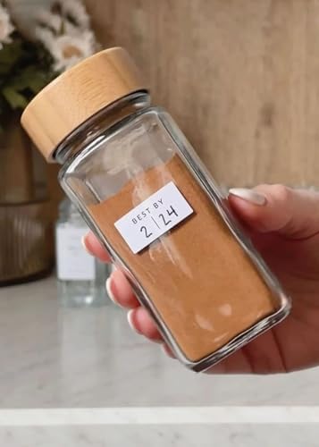 Alternative view of 2'li Cam Tuzluk ve Karabiberlik Seti Bambu Kapaklı Şık Baharatlık Takımı