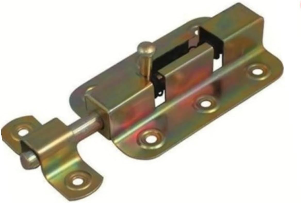 Açma Kapama Yaylı Sürgülü Dolap Kapı Pencere Arkası Metal Mavzer Kilit - Emniyet Kilidi 45x70 Mm