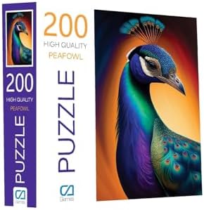 Tavus Kuşu 200 Parça 2,2mm Kalınlık 34x48cm Profesyonel Hobi Puzzle Yapboz Serisi