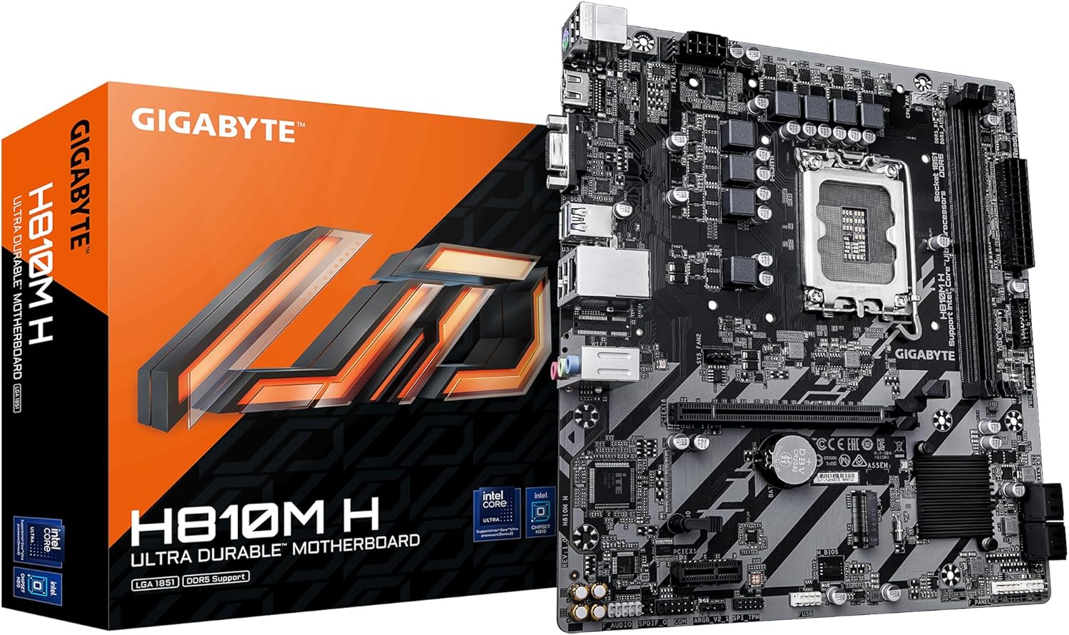 Alternative view of GIGABYTE H810M H Intel LGA1851 mATX ULTRA Anakart