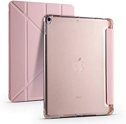 UnDePlus iPad 9. Nesil 10.2 ile uyumlu Kılıf Kalem Bölmeli Trifolding A2602 A2603 A2604 A2605 Rose