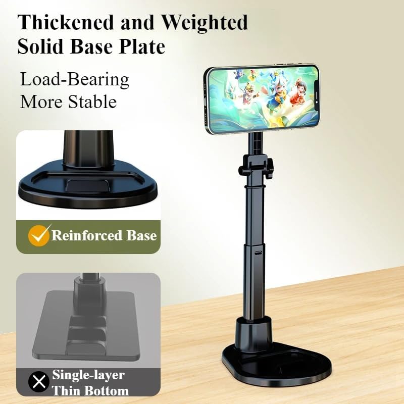 Alternative view of ile Uyumlu Açısı Ayarlanabilir Model A Sınıfı Malzeme Döner Akıllı Telefon Standı Masaüstü Stand Yayıncı Kick Youtuber Stant Cep Telefon Tutucu T13-2