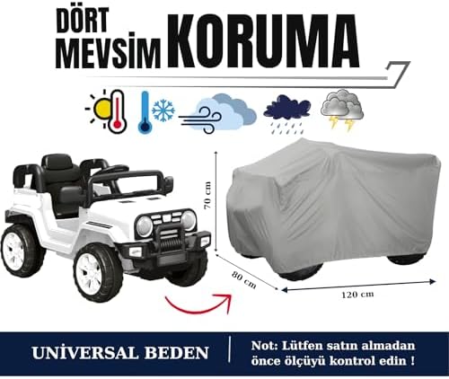 Akülü Araba Brandası, Koruma Örtüsü, Güneşten Korur, Su Geçirmez (Gri)