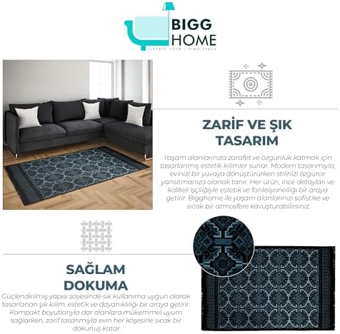 Alternative view of Kilim, Makinede Yıkanabilir, Modern Desenli, 120 * 180 cm, SA25AT