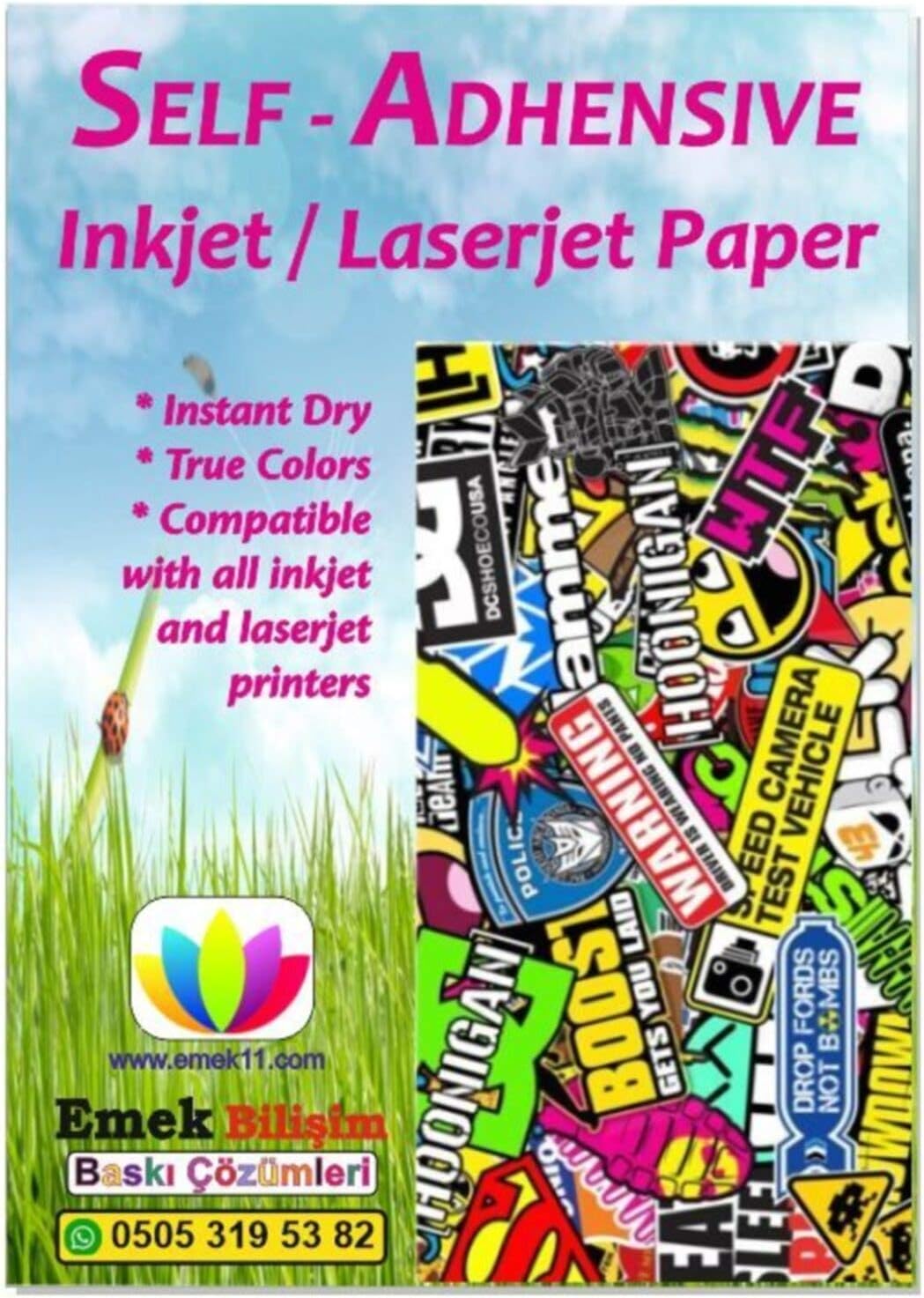 Alternative view of Ve Laser Uyumlu Güçlü Yapışkanlı 10x15cm A6 Etiket Kağıdı MAT YÜZEYLİ 120gsm (100 yaprak)