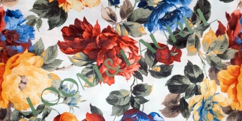 LOOM & LAUREL Baskılı Yıkanabilir Masa Örtüsü Mutfak Bahçe Piknik Masa Örtüsü (140x200)