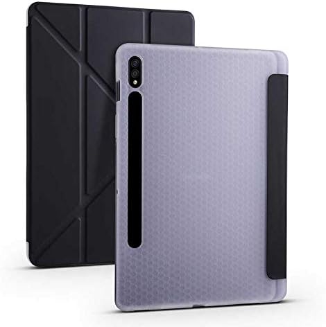 Alternative view of UnDePlus Galaxy Tab S7 FE LTE T730 T735 T737 ile uyumlu Kılıf Kalem Bölmeli Trifolding Siyah