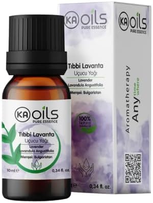 Tıbbi Lavanta Uçucu Yağı 10 ml | Lavandula Angustifolia Oil | Uyku ve Desteği | Yatıştırıcı Aromaterapi ve Difüzör Yağı