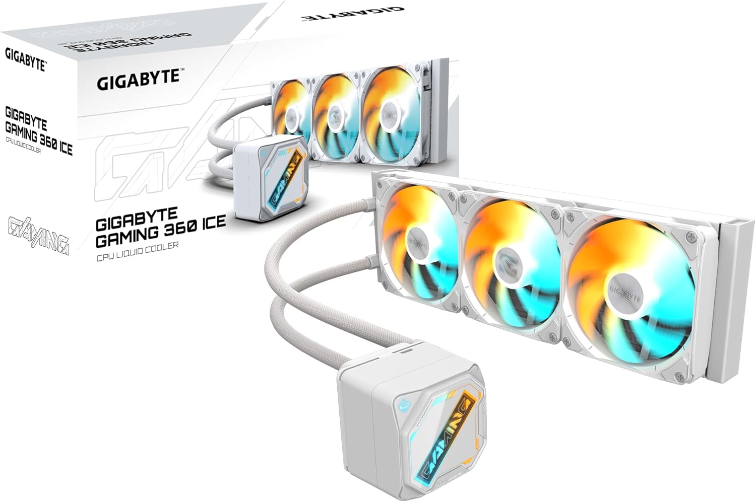 Alternative view of GIGABYTE GAMING 360 ICE ARGB 360mm Beyaz İşlemci S - GP-GIGABYTE GME 360I
