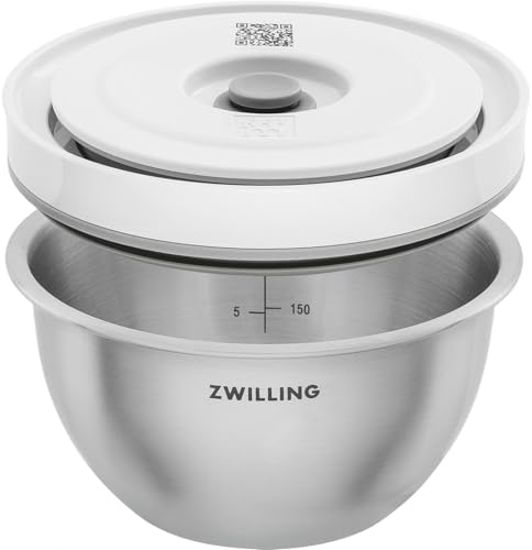 Fresh & Save Bowls Vakumlu Saklama Kabı, S, 12 Santimetre, Paslanmaz Çelik, Metalik Gri