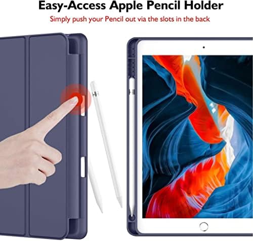 UnDePlus ipad Air 3 10.5" ile uyumlu Kılıf Kalem Bölmeli Smart A2152 A2123 A2153 A2154 Lacivert
