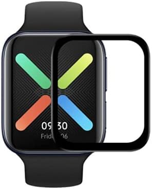 Oppo 41mm ile uyumlu Full Ekran Saat Koruyucu Siyah