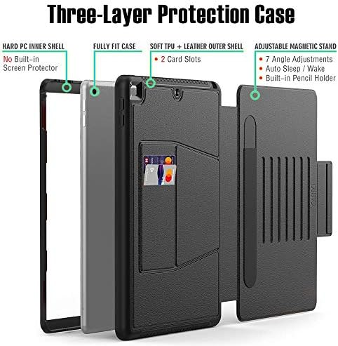 Alternative view of iPad 7. Nesil 10.2" ile uyumlu Kılıf Multifunction A2197 A2198 A2200 Kahverengi