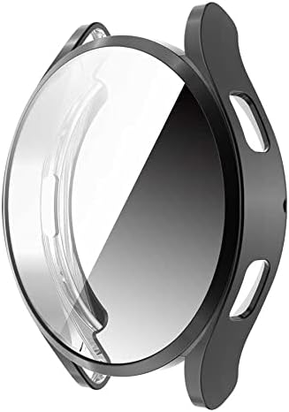 Galaxy 4 44mm ile uyumlu Sert PC Kasa ve Ekran Koruyucu 02 Siyah