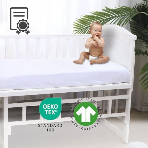 %100 Pamuk Penye, Lastikli Full Kenar Bebek Çarşafı – Oeko-tex Sertifikalı, Yumuşak ve Nefes Alabilir, Organik Pamuk, Anne Yanı, Çocuk Beşik Çarşafı