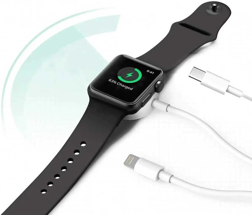Akıllı Saat + Lightning + Type-C- USB Şarj Çoklu Kablosu 3 in 1 Beyaz