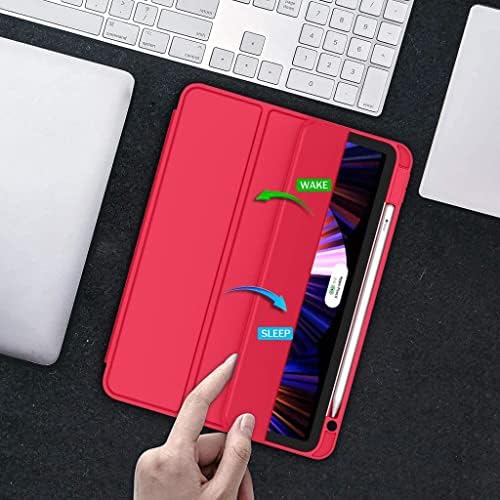 Alternative view of iPad Pro 11 4. Nesil 3. Nesil ile uyumlu Kılıf Pen Charge Kalem Bölmeli A2435 A2759 A2761 A2762 Kırmızı