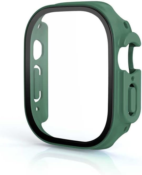 Ultra 49mm ile uyumlu Sert PC Kasa ve Ekran Koruyucu 19 Yeşil