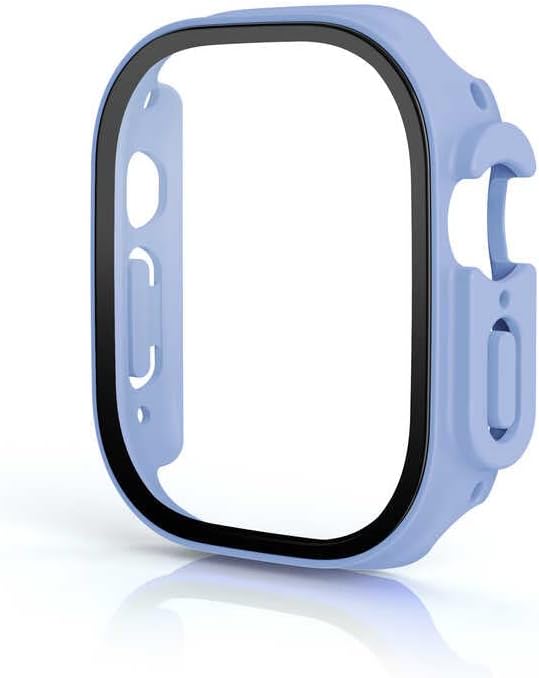 Ultra 49mm ile uyumlu Sert PC Kasa ve Ekran Koruyucu 19 Mavi Açık