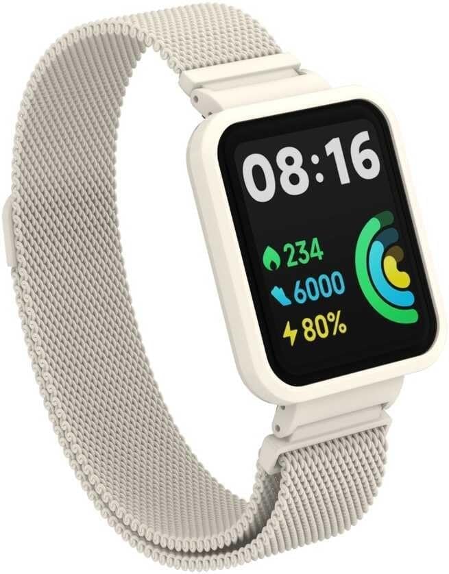 UnDePlus 2 Lite Kordon Kasalı Milano Loop Metal Kordon Krem