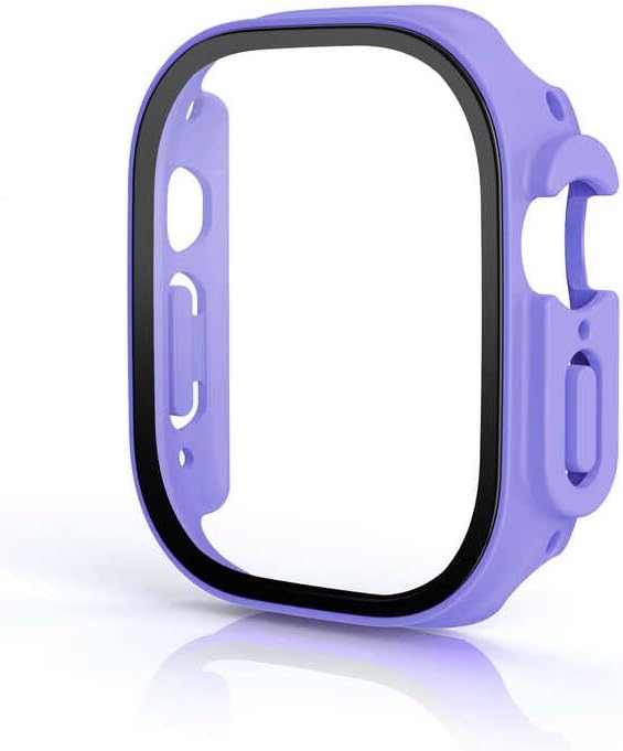 Ultra 49mm ile uyumlu Sert PC Kasa ve Ekran Koruyucu 19 Lila