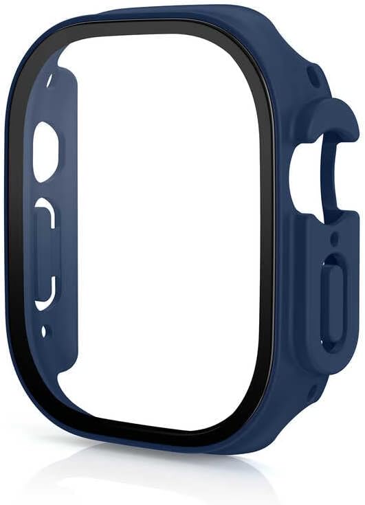 Ultra 49mm ile uyumlu Sert PC Kasa ve Ekran Koruyucu 19 Lacivert