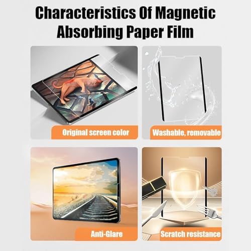 iPad 11.Nesil A16 11inç/10.Nesil 10.9inç ile uyumlu Çok Kullanımlı Magnetik Like Ekran Koruyucu Renksiz