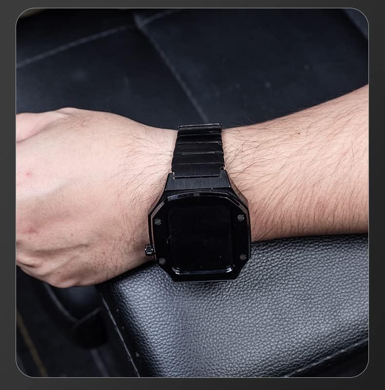 Alternative view of UnDePlus 44mm ile uyumlu Kordon Swatch Tarzı Paslanmaz Baklalı Metal Kasa Kordon