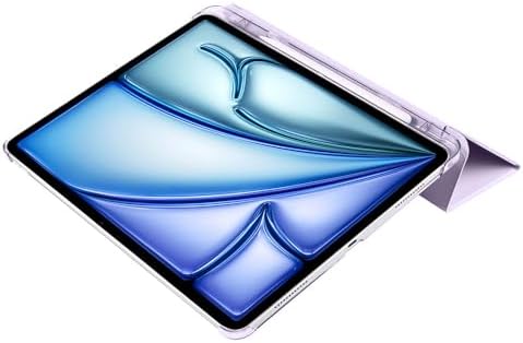 UnDePlus iPad Air 11inç M2/M3 2025-2024 ile uyumlu Kılıf Flip Cover Kalem Bölmeli PC Lila