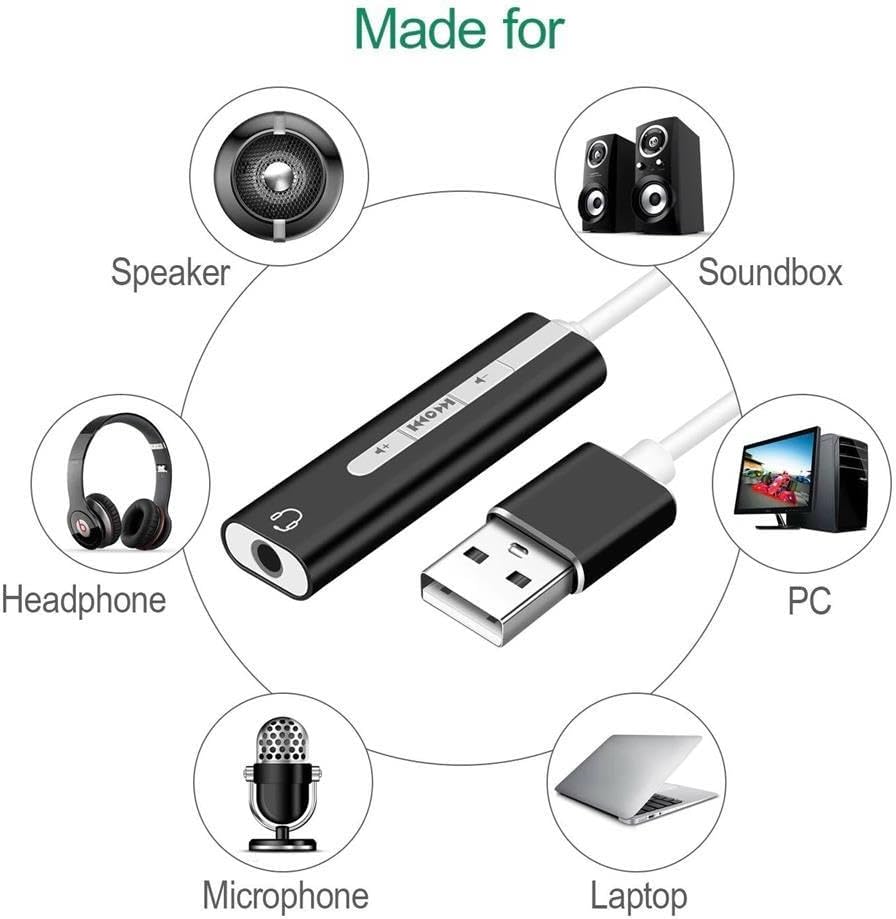 Alternative view of 7.1 Usb Harici Ses Kartı 3.5mm Çevirici Dönüştürücü Ses Kartı 5072