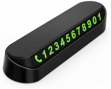 Fosforlu Araç İçi Telefon Numaratörü – Gece Görünür, Döner Mekanizmalı, Yapışkan Tabanlı, Kolay Kurulum