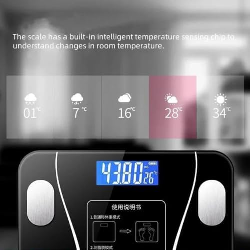Alternative view of Akıllı Bluetooth Tartı – Vücut Yağ, Kas, Su, BMI Ölçümü | & iOS Uyumlu | Uygulama Destekli | 13 Ölçüm | Temperli Cam | Şık ve Kaymaz Tasarım