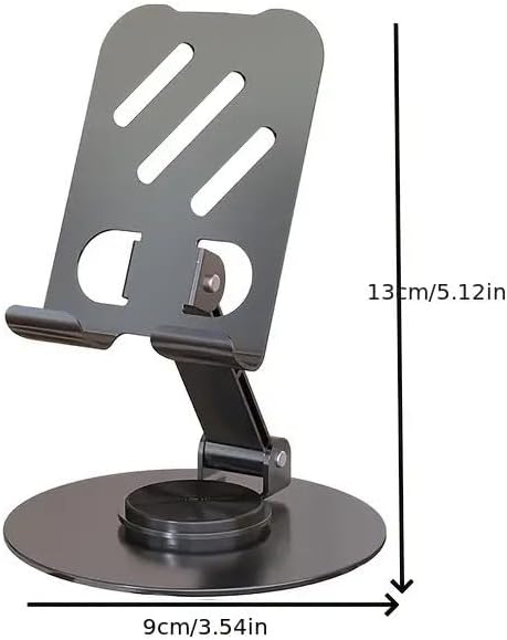 Yüksek Kaliteli Metal Stand Katlanabilir ve Ayarlanabilir 360 Derece Dönebilen Tablet Standı Telefon Tutucu Masa üstü Gri Stant
