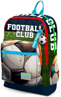 Kids Lacivert Futbol Desenli Dört Bölmeli Okul Sırt Çantası 23779