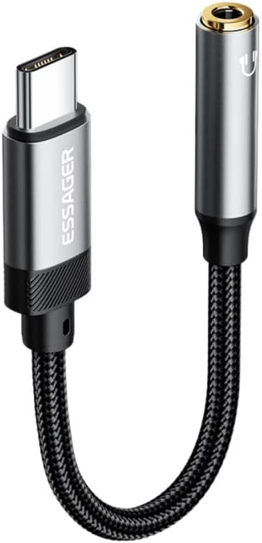 Essager 15CM Type C To 3.5mm Aux Kulaklık Ses Dönüştürücü Adaptör, Hifi Ses Destekli Aux Çevirici