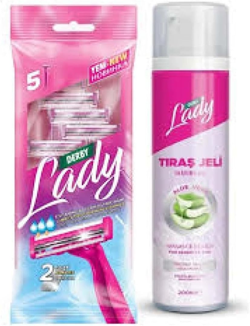 Lady 2 5'Li Poşet + Derby Lady Tıraş Jeli Aloe 200Ml Avantajlı Paket